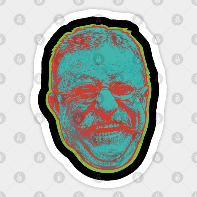 Teddy Roosevelt Sticker by Art from the Blue Room